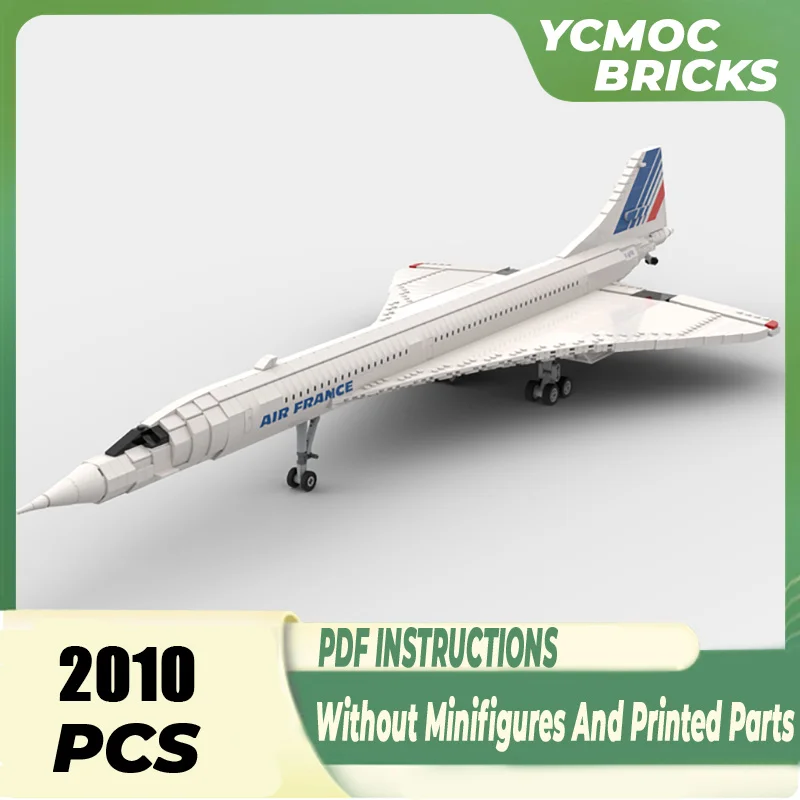 

Military Series Moc Building Blocks 1:72 Scale Concorde Model Technology Aircraft Bricks DIY Assembly Fighter Toys For Kids