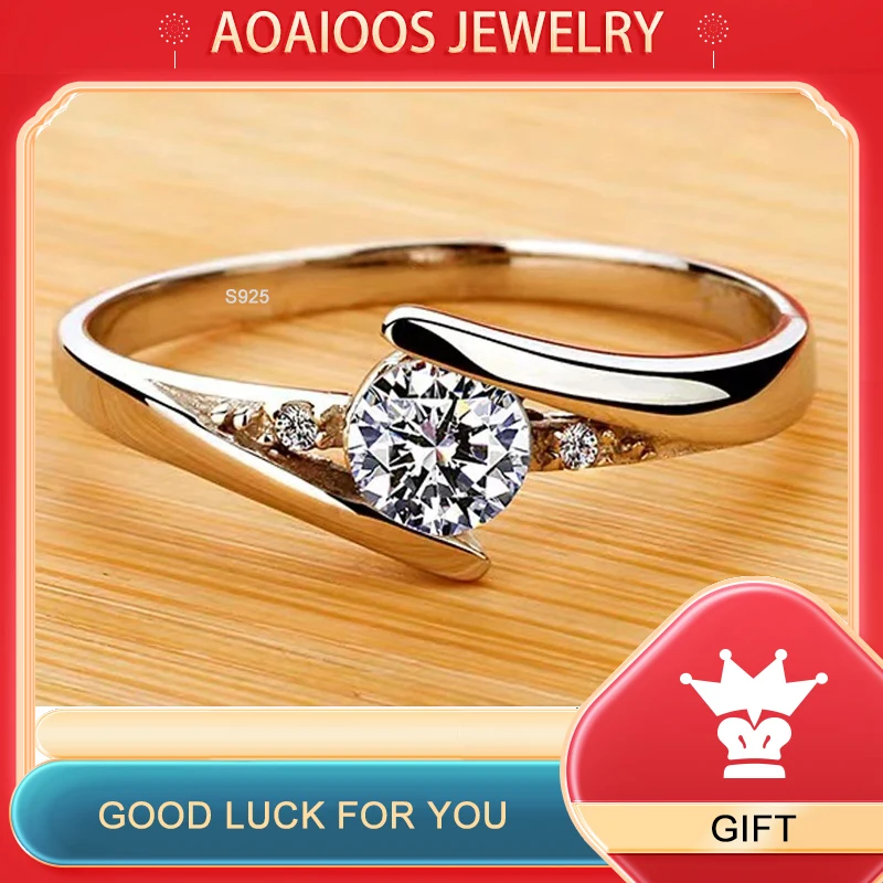 Женское кольцо из тибетского серебра с натуральным прозрачным фианитом