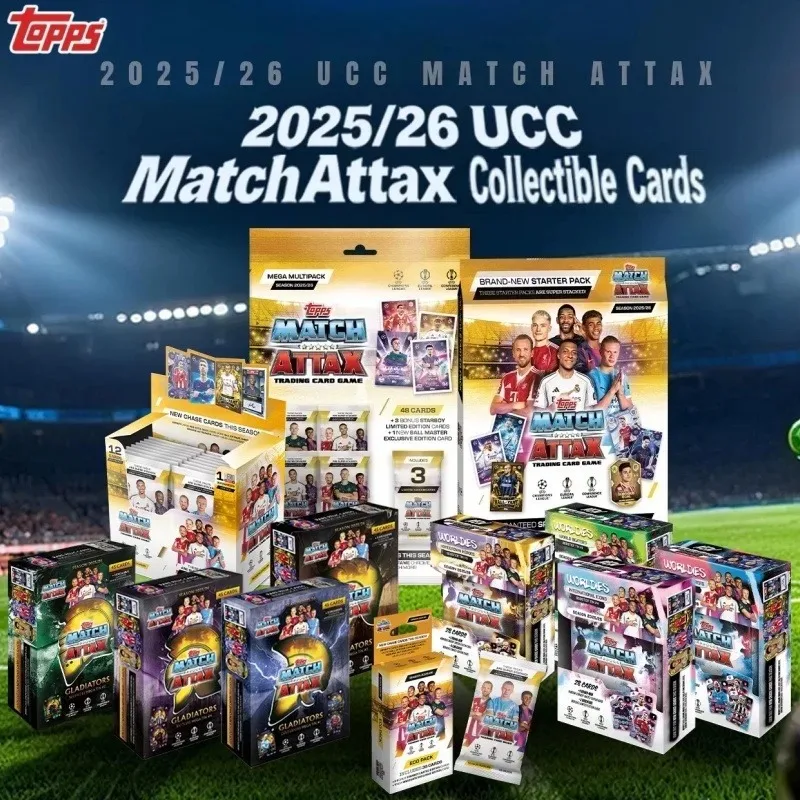 Коллекционные футбольные карточки Topps Match Attax UCC серии UEFA Champions League 2025-26: Мега-многопакет, коллекция звездных карт, подарки для фанатов (art.: 3920dc6fb4036) - 3920dc6fb4036
