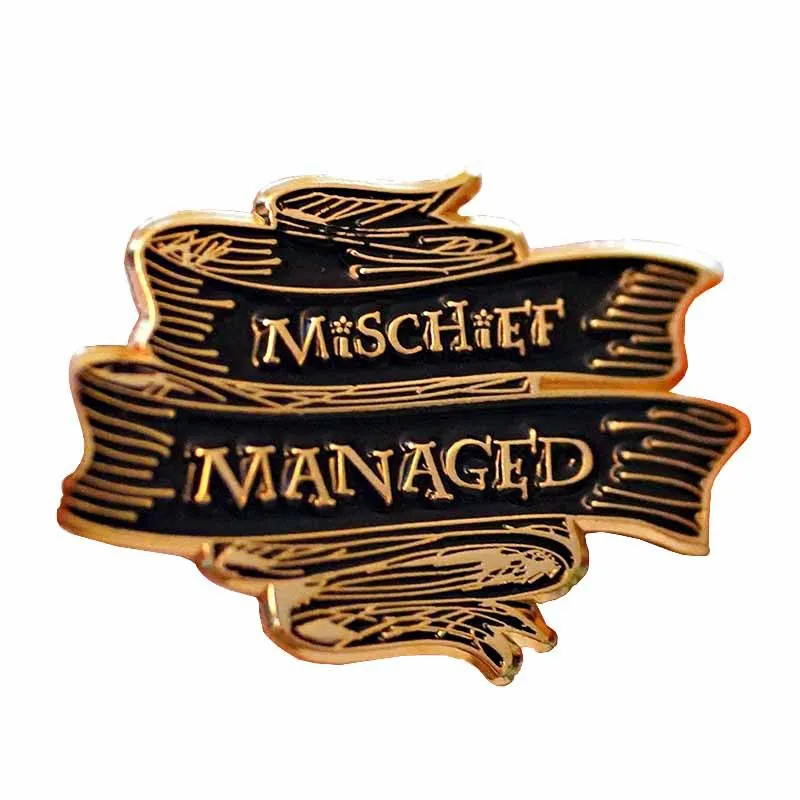 

XM-funny Magic Mischief Finish Spell Badge Magic Fan Pin Badge Accessory