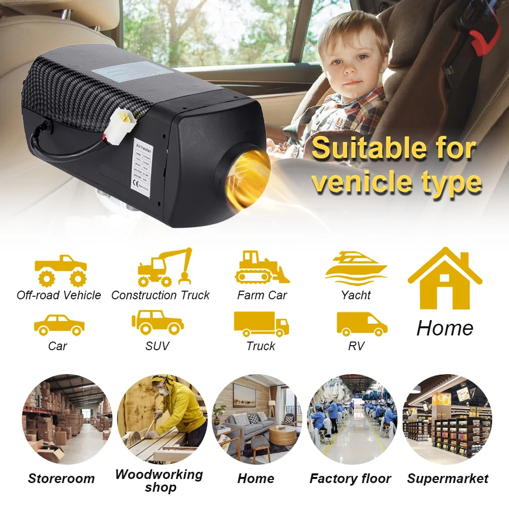 Автомобильный обогреватель дизельный воздухонагреватель 5-8 кВт ЖК-дисплей