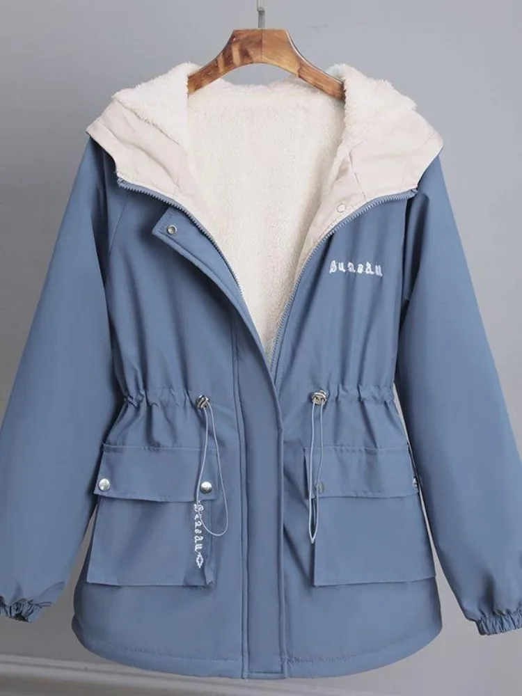 Small Thickened Parka Cotton-Padded Clothes Women's Short Autumn and Winter New Korean Sle Loose Fleece-lined Cotton-Padded...