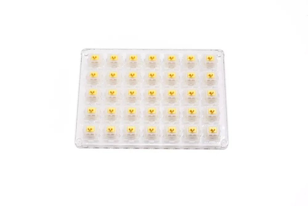 

2023New Gateron CAP Milky Yellow V2 Switch Extras 5pin RGB Linear 63g mx stem switch for mechanical keyboard 50m with Acrylic Ba