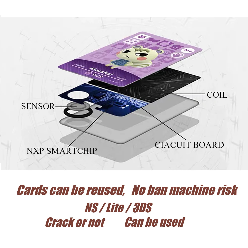 Карта пересечения животных новые горизонты игры Amibo переключатель/Lite карта NFC