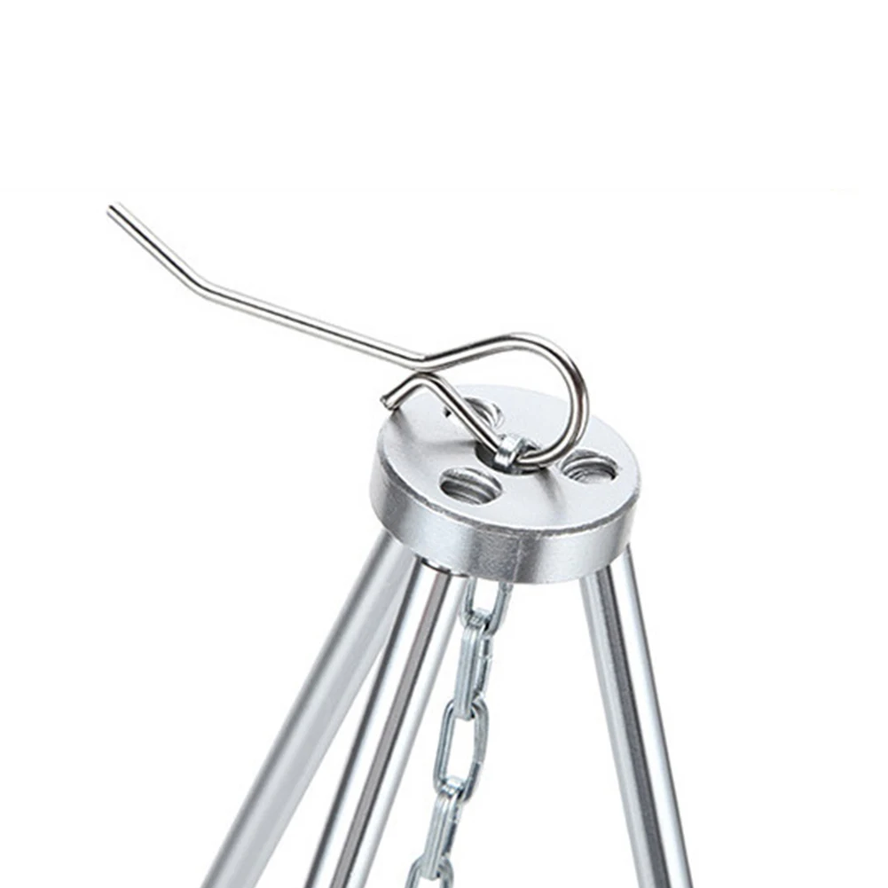 

Campfire Camping Cooking Tripod Outdoor Fire Hanging Pot Picnic Fire Bracket Campfire Cookware Picnic Cooking Pot Grill Campfire