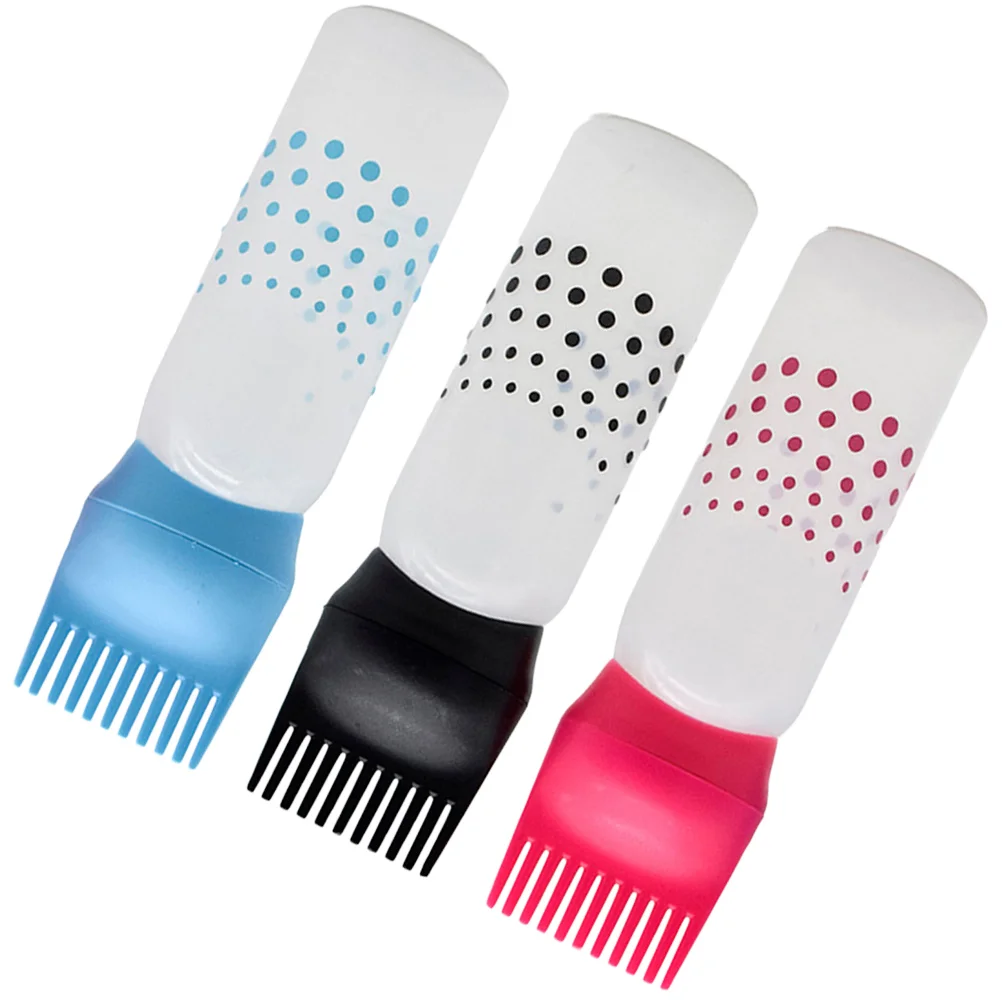 

Bottle Hair Applicator Dye Comb Color Root Brush Salon Oil Coloring Container Barber Dispensing Scalp Care Shampoo Refillable