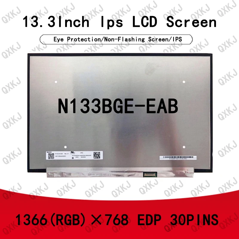 

N133BGE-EAB 13.3" 1366*768 30pins display panel laptop LCD screen