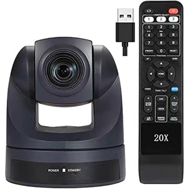 

PTZ-камера R20H с 20-кратным зумом, HDMI + USB, Full HD 1080P 90 °