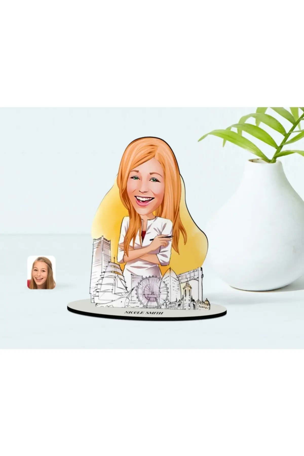 

Personalized Valentines Cartoon Wooden trinkets Model-101