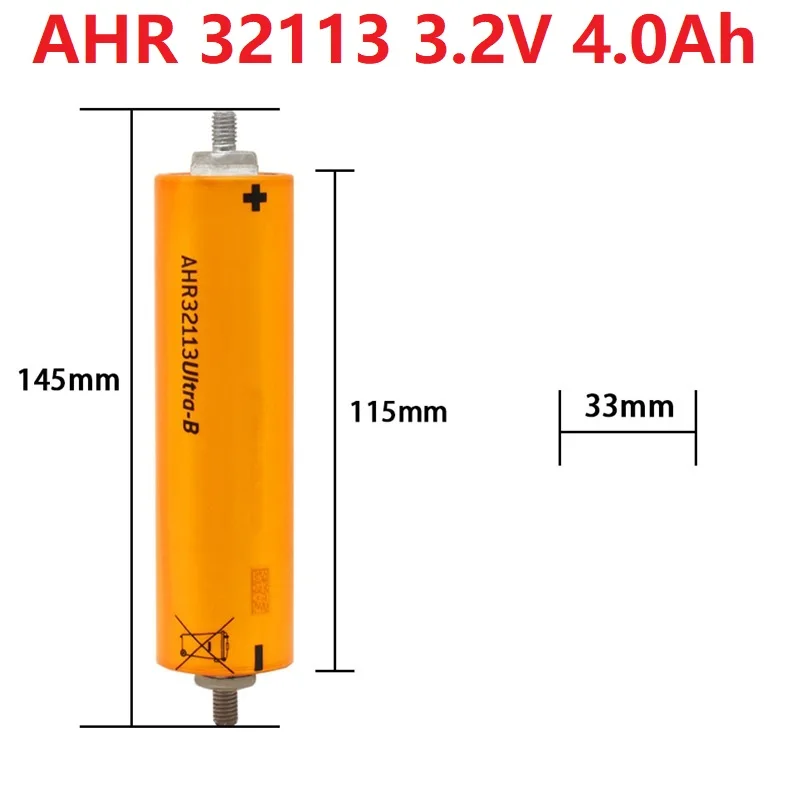 

LiFePO4 Rechargeable Lithium Iron Phosphate Battery 3.2V 4.0Ah AHR 32113 Electric Vehicle Battery Accessories