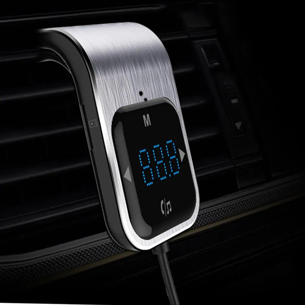 

Auto FM Transmitter MP3 Player Call Hand-Free Cable Bluetooth 2 USB Ports- Automatically Search And Connect