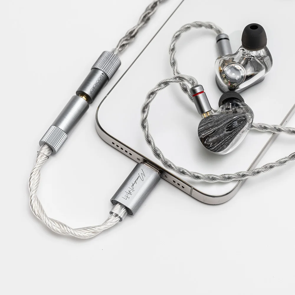 Фото Moondrop ECHO-A USB DAC Портативный декодер Усилитель для наушников IEM AMPs Мобильный ключ Адаптер TYPE C на 3,5 мм №5