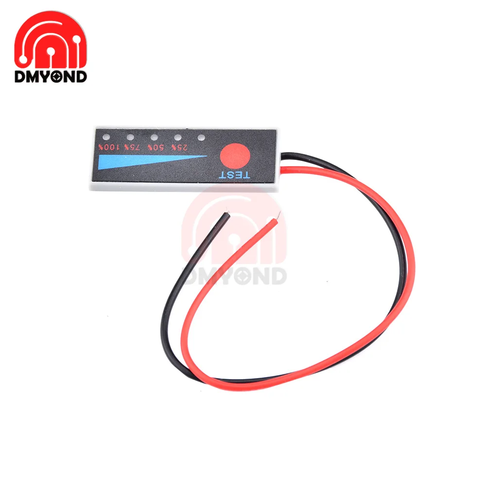 

2S 3S 4S 5S 12V Lithium Battery Li-po Li-ion Capacity Indicator Board Power Display Charging LED Tester with Undervoltage Prompt