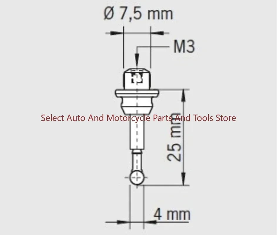 Сенсорный датчик машины StylusM3 4 мм керамический стержень с рубиновым шариком для