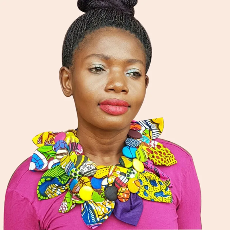 

Jewelry For Women 2022 Luxury Brands Colourful African Button Necklace Bohe Style Statement Choker Neck For Women Gift WYA25