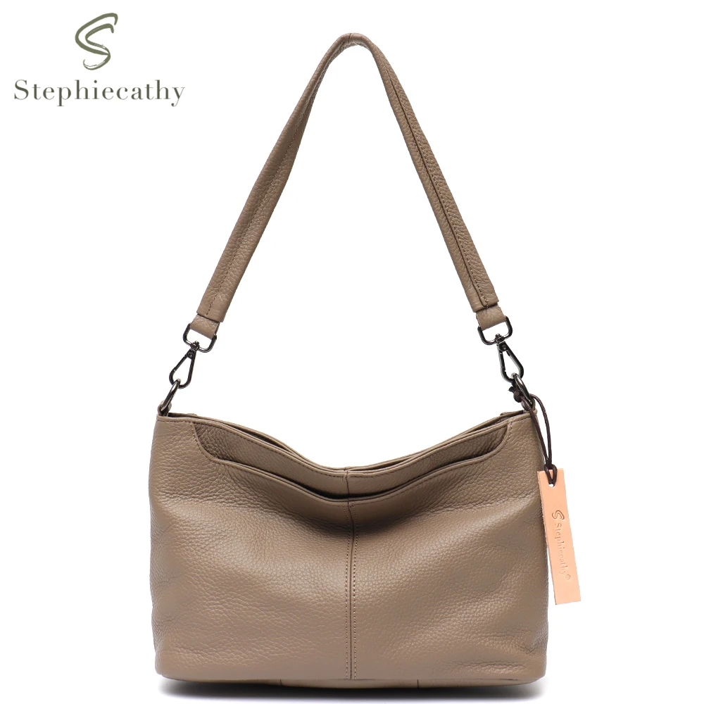 SC Women Fashion Leather Shoulder Handbags Multi Functional Pockets Large Capacity Daily Versatile Crossbody Satchel Bags Purses