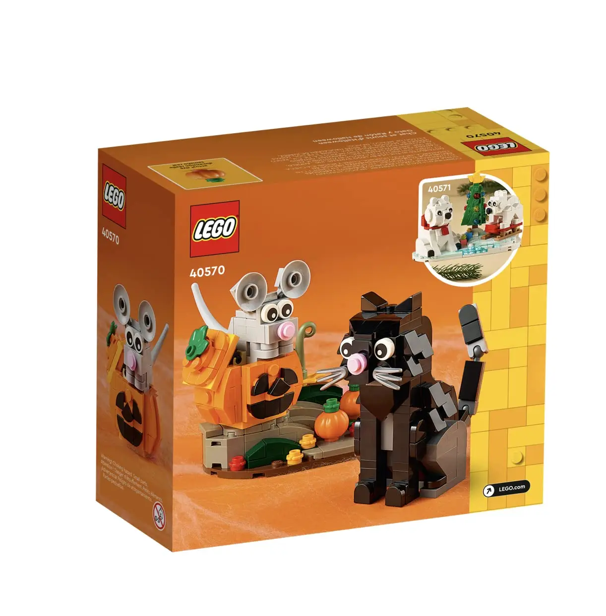 LEGO Хэллоуин Кот и мышь детские строительные блоки игрушки подарок для детей