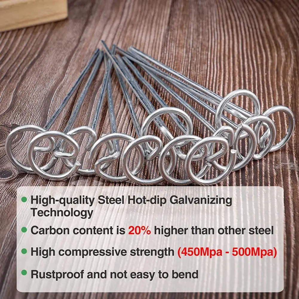 

Useful High Hardness Galvanized Iron Lawn Fabric G-shaped Circle Top Landscape Pin Anti-break Garden Nail Garden Supply