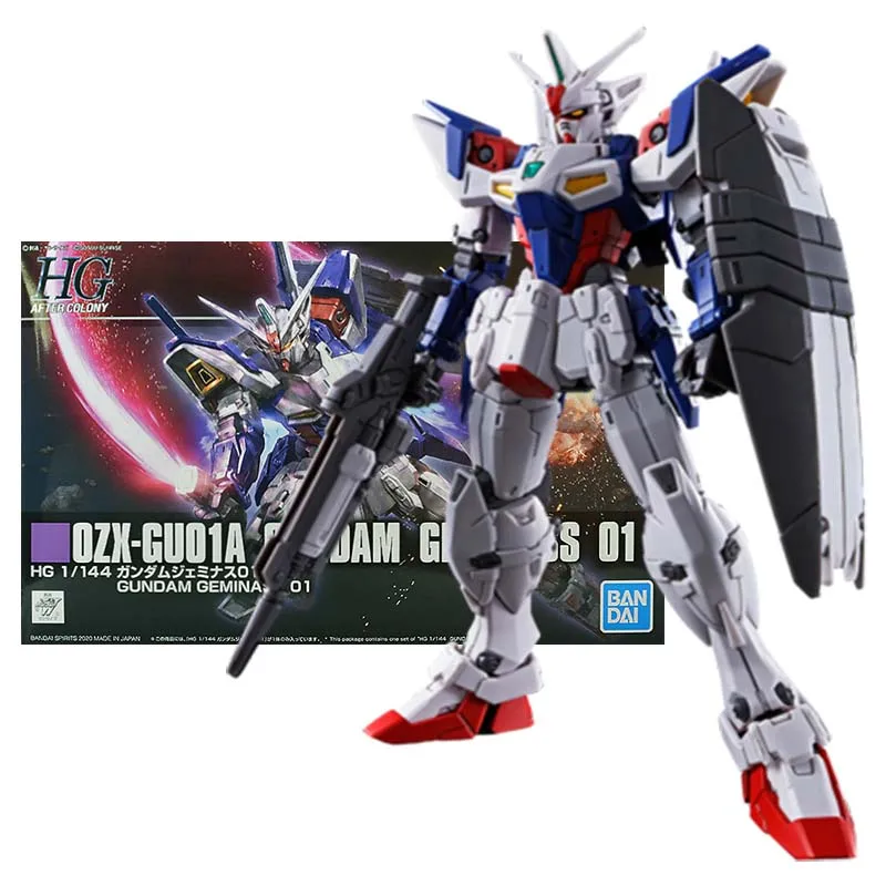 Фигурка Bandai, набор моделей Gundam, Аниме фигурки HGAC OZX-GU01A Geminass 01, мобильный костюм, Gunpla, экшн-фигурки, игрушки для мальчиков, подарки