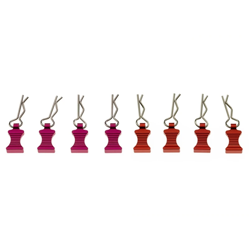 

Корпус R-типа 8 шт., зажимы для корпуса, штифт с креплением, набор для Axial SCX10 TRX4 1/8 1/10 Запчасти для радиоуправляемых автомобилей, 4 шт. розовых и 4...