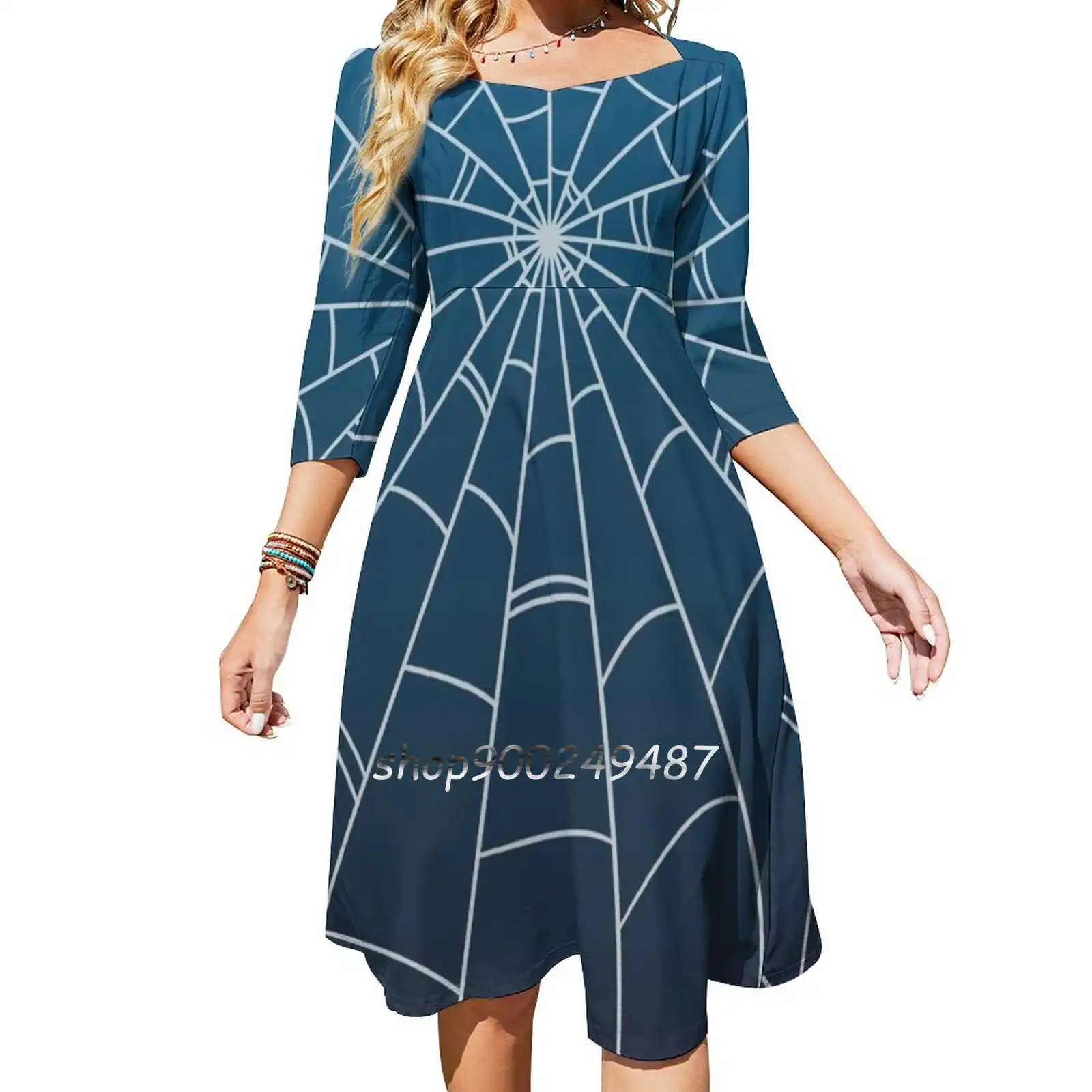 

Jolyne Kujo ( Blue ) Square Neck Dress New Plus Size Elegant Women Waist Tight Dress Jjba Jojos Bizarre Adventure Jojo No
