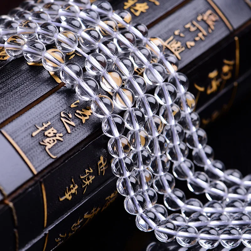 Натуральный белый кристалл свободные бусины полуфабрикаты белые прозрачные