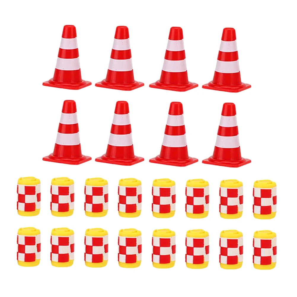 

24pcs Traffic Cones Educational Road Parking Signs Roadblock for Kids