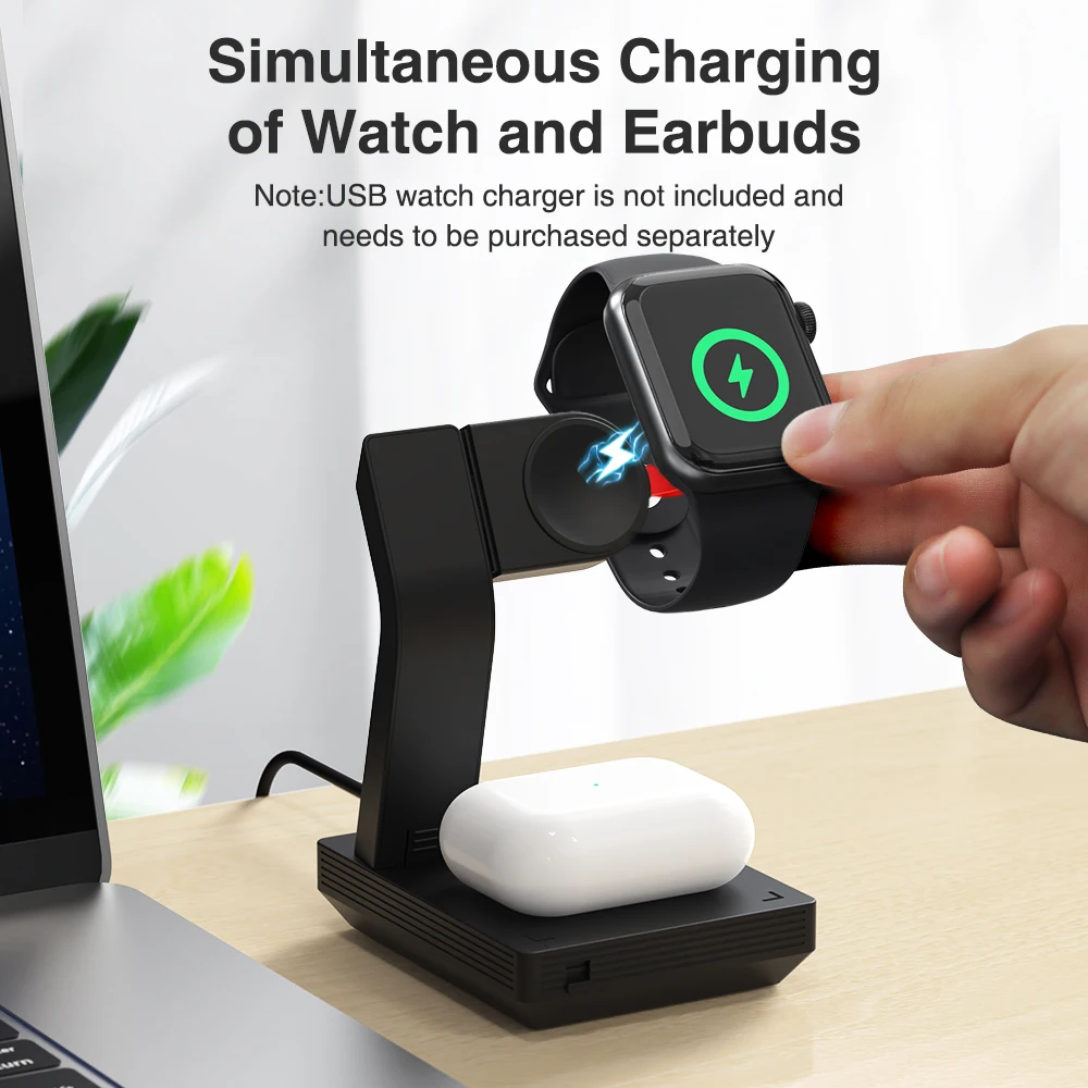 for amazfit bip u gts gtr 2 smart watch 3 in 1 wireless charger stand dock for samsung watch4 active huawei gt3 gt2 accessories free global shipping