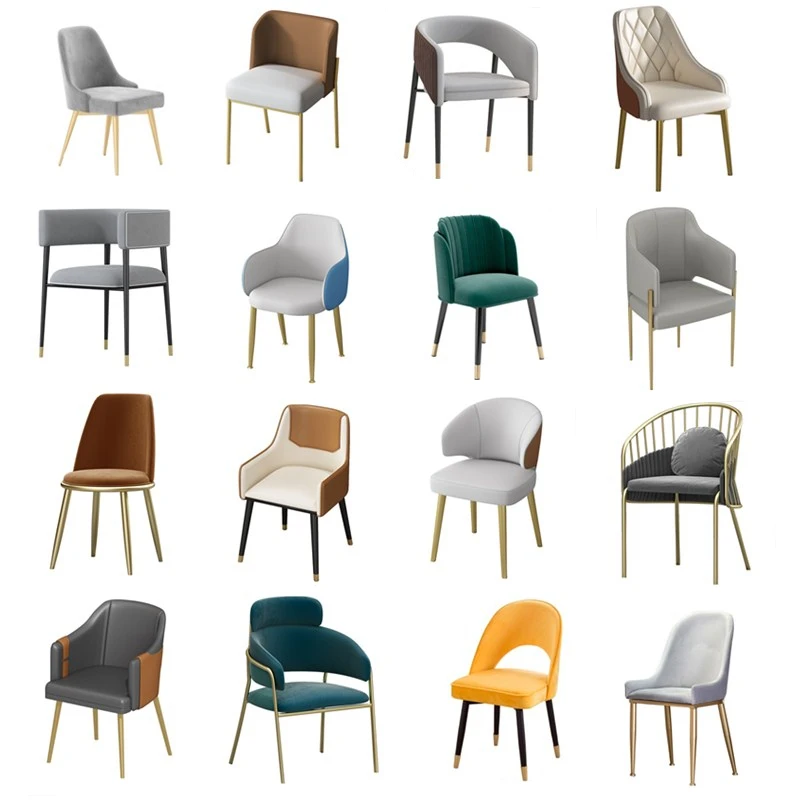 

Nordic Light luxury dining chair postmodern Restaurant Chair Italian household simple net red meal table chair backrest stool ne