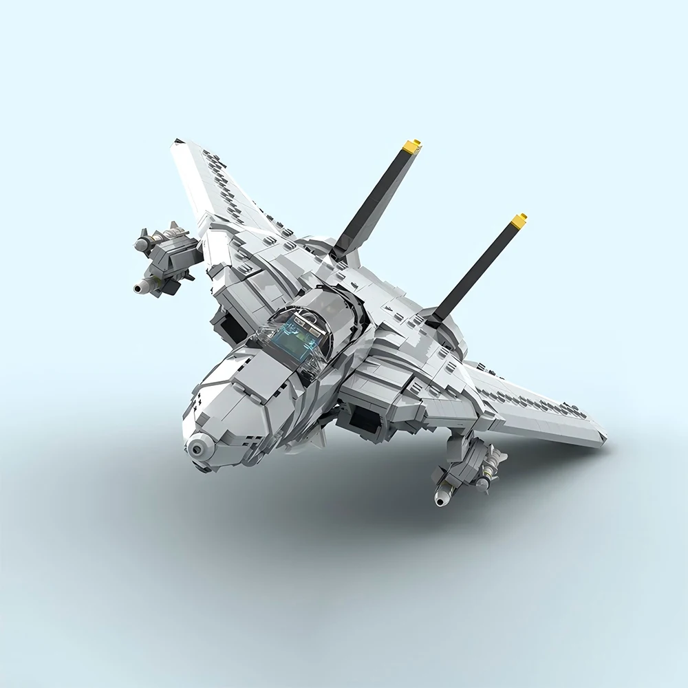 Модель истребителя F 14D строительные блоки MOC сборка своими руками серия