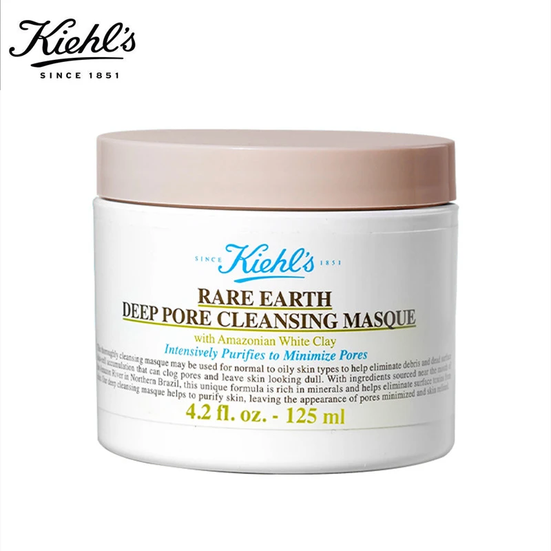 

Original Kiehl's 1851 Ultra White Clay Facial Mask Acne Clean Shrink Pores Remove Blackheads Deep Mask Oil Control 125 ML