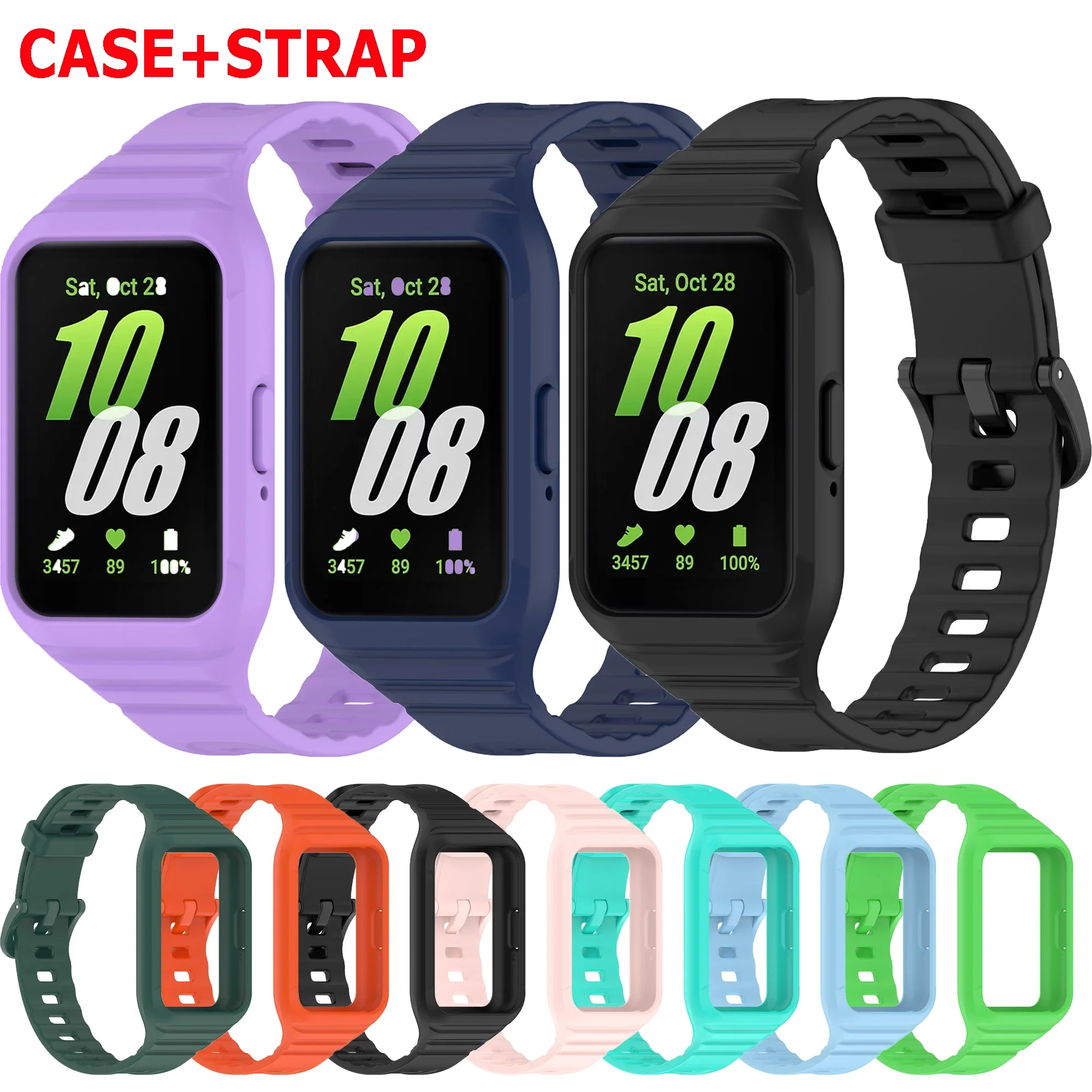 Ремешок силиконовый для смарт-часов Samsung Galaxy Fit 3 R390 мягкий спортивный браслет Fit3