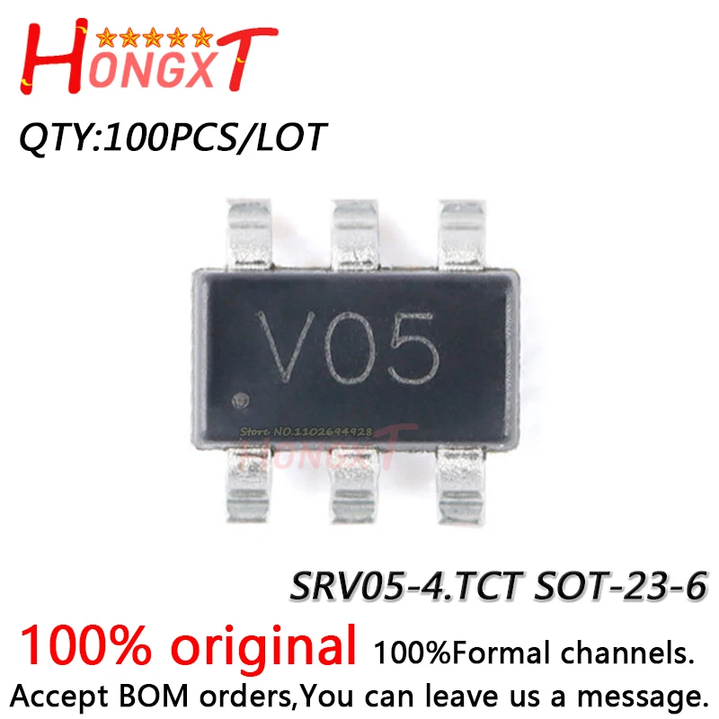

100PCS 100% NEW UMW SRV05-4.TCT SOT-23-6 5V.