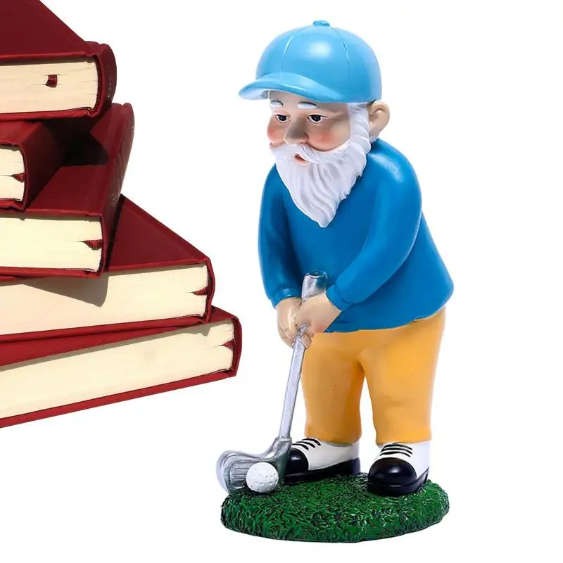 

Gnomes Decorations For Yard Resin Gnome Figurine With Golf Playing Resin Funny Garden Welcome Figurines For Outdoor Patio Lawn