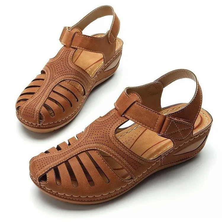 

2022 New Style Women's Sandals Vintage Wedge Sandals Buckle Casual Sewing Ladies Shoes Ladies Platform Vintage Sandals