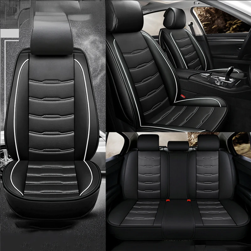 

Car Seat Covers Four Seasons Leather Auto Seat Protector Fit Most Car Front Rear Seat Cushion Car Accessories Interior