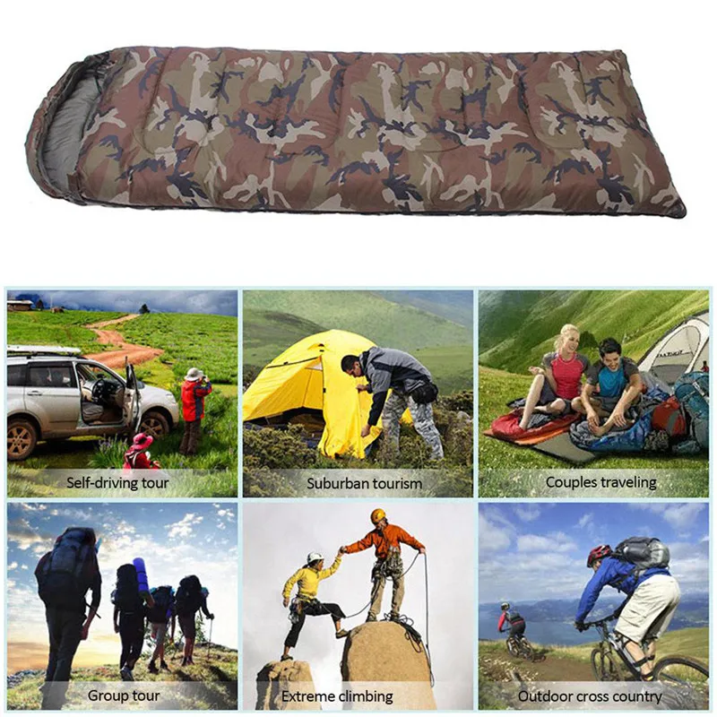 

Outdoor Leisure Camping Lunch Break Camouflage Sleeping Bag Adult Sleeping Bag Camping Sleeping Bag Envelope Style Lazy Bag