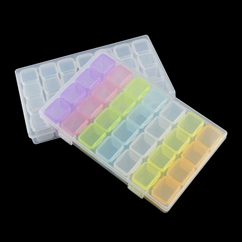 Пустая пластиковая коробка-органайзер маникюрная коробка чехол для хранения