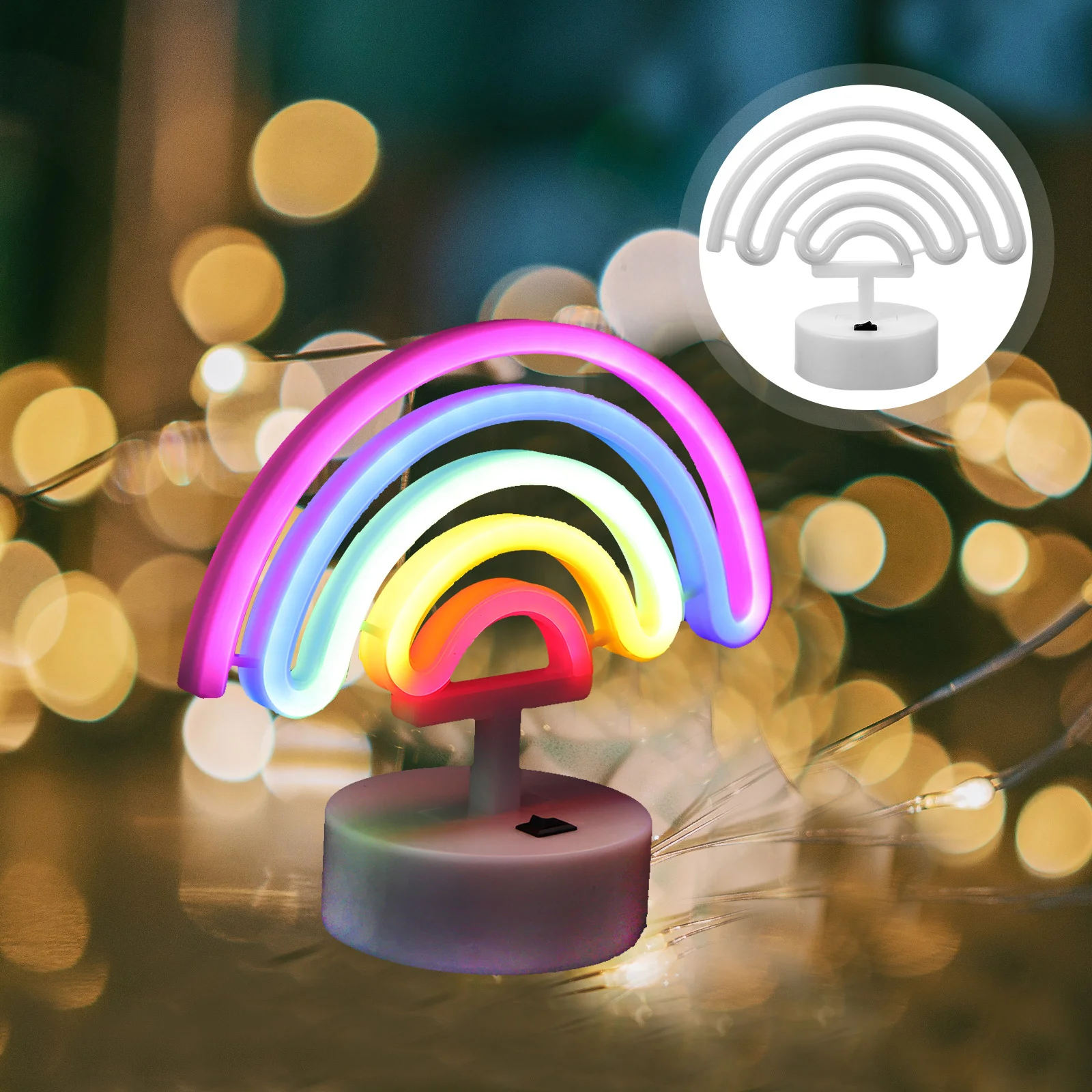 

Light Sleep LED Night Lamp Decorative Table Astetic Room Desk Rainbow Bedside Marker Lights