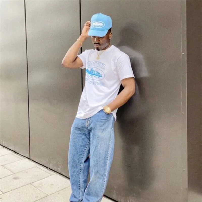 

Футболки Alcatraz 2023ss с надписью для мужчин и женщин, хлопковые рубашки с принтом, для весны и лета