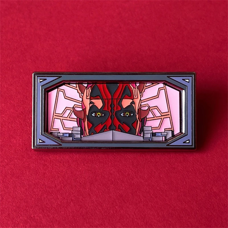 Creative Comic Book Warrior Character Darth Maul Enamel Badge Brooch Backpack Collar Lapel Pins Jewelry Brooch Party Gift Pins