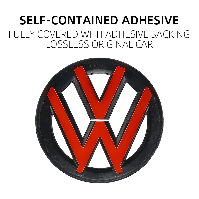 Auto Nero Lucido Griglia Anteriore Distintivi Baule Posteriore Emblema Coperchio Coperback Logo Adesivo Per VW Volkswagen GOLF 6.