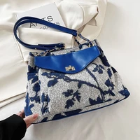 women 2022 summer big crossbody bags new fashion trend brand shopper office handbags canvas prints bags