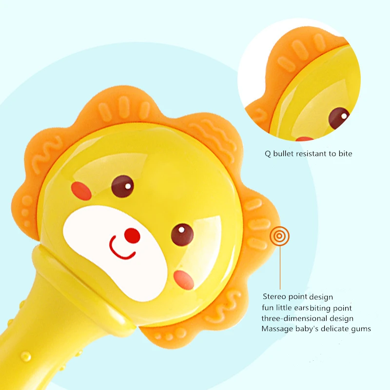 

Baby Hand-Cranked Toy Puzzle Early Education Chewing Mouth Bite 0-2 Years Old Newborn Toddler Rattle 0-6 Boy And Girl