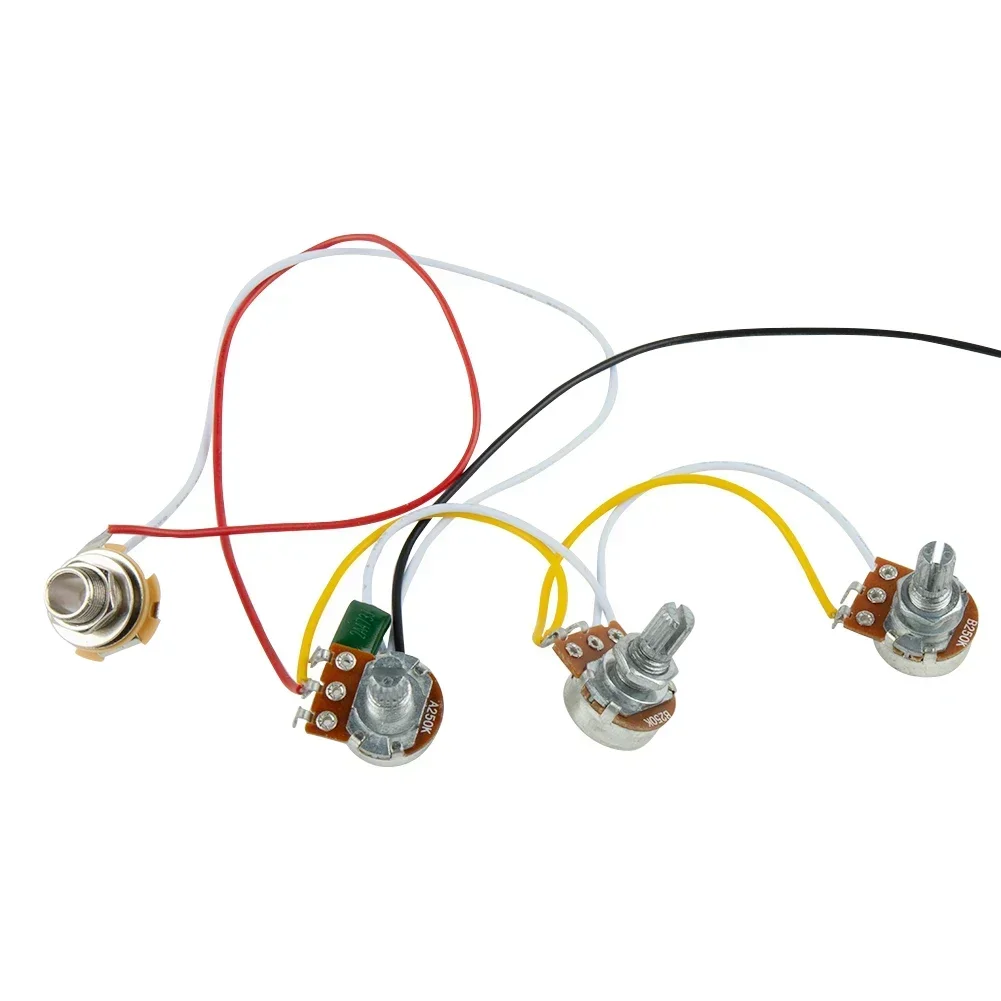 Предварительно подключенный жгут проводов для бас-гитары JB металл пластик