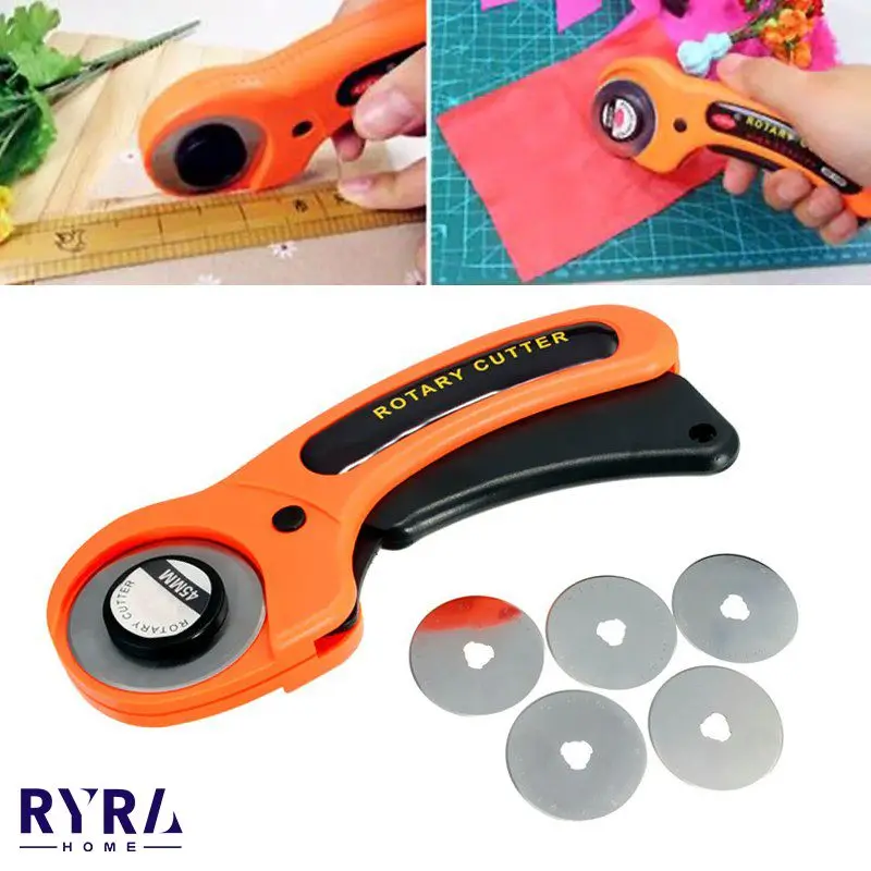 45 мм Вращающийся резак для кожевенного ремесла Режущий инструмент лоскутного