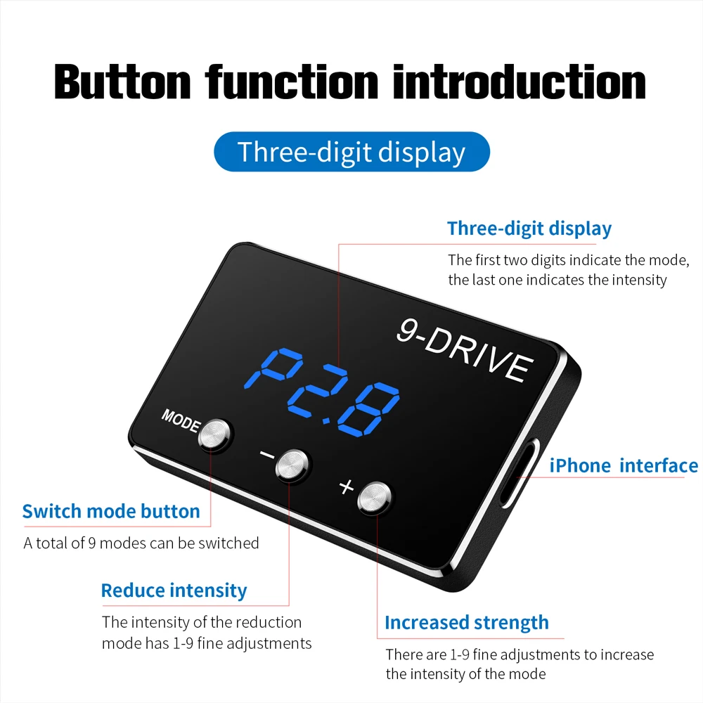 Контроллер дроссельной заслонки тюнинг акселератора портативный автомобильный