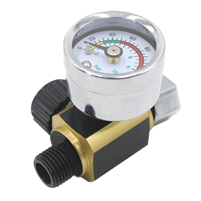 

1/4in Guns Air Pressure Regulator Oil Water Separator Gauge Pneumatic Tool