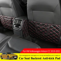 for vw volkswagen arteon cc 2019 2021 car seat back anti kick leather anti dirty protector cover storage box anti child