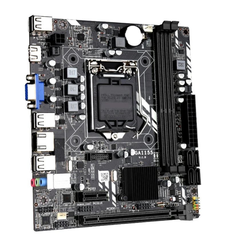 Материнская плата LGA 1155 для Intel Core I7 / I5 I3 Pentium Celeron LGA1155 DDR3 M-ATX Материнские платы H61 |